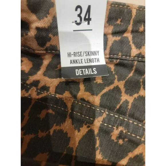 🌞NWT ZARA Leopard Print Hi-Rise Skinny Jeans Animal print-0327 / 221 / 051 - Picture 12 of 12